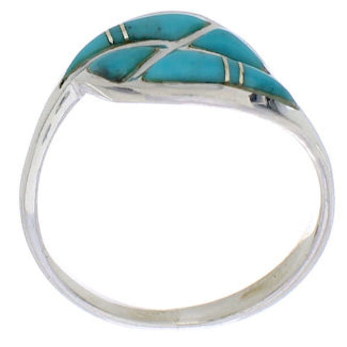 Southwest Turquoise Authentic Sterling Silver Ring Size 6-1/2 WX41047